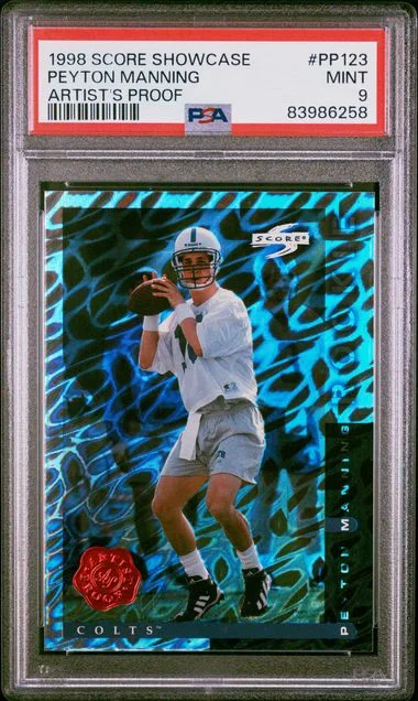 1998 Score Peyton Manning Showcase Artist's Proof #PP123 card image
