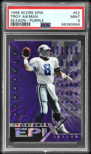 1998 Score Troy Aikman Epix Season Purple #E2 card image