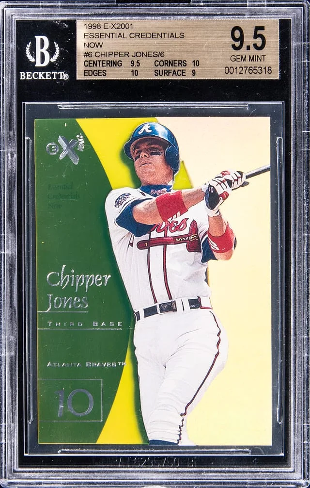 1998 SkyBox Chipper Jones E-X2001 Essential Credentials Now #6 card image
