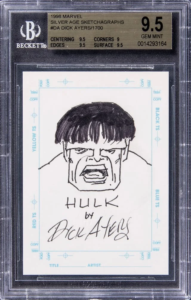 1998 SkyBox Dick Ayers Marvel The Silver Age Sketchagraphs #DA card image