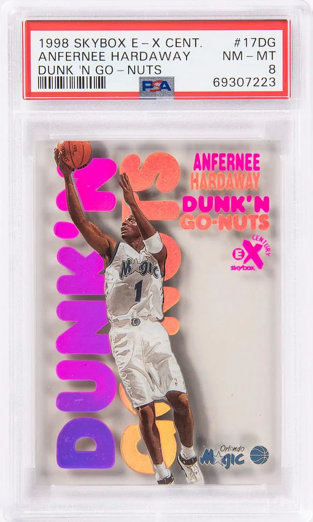 1998 SkyBox E-X Anfernee Hardaway Century Dunk N Go - Nuts #17DG card image