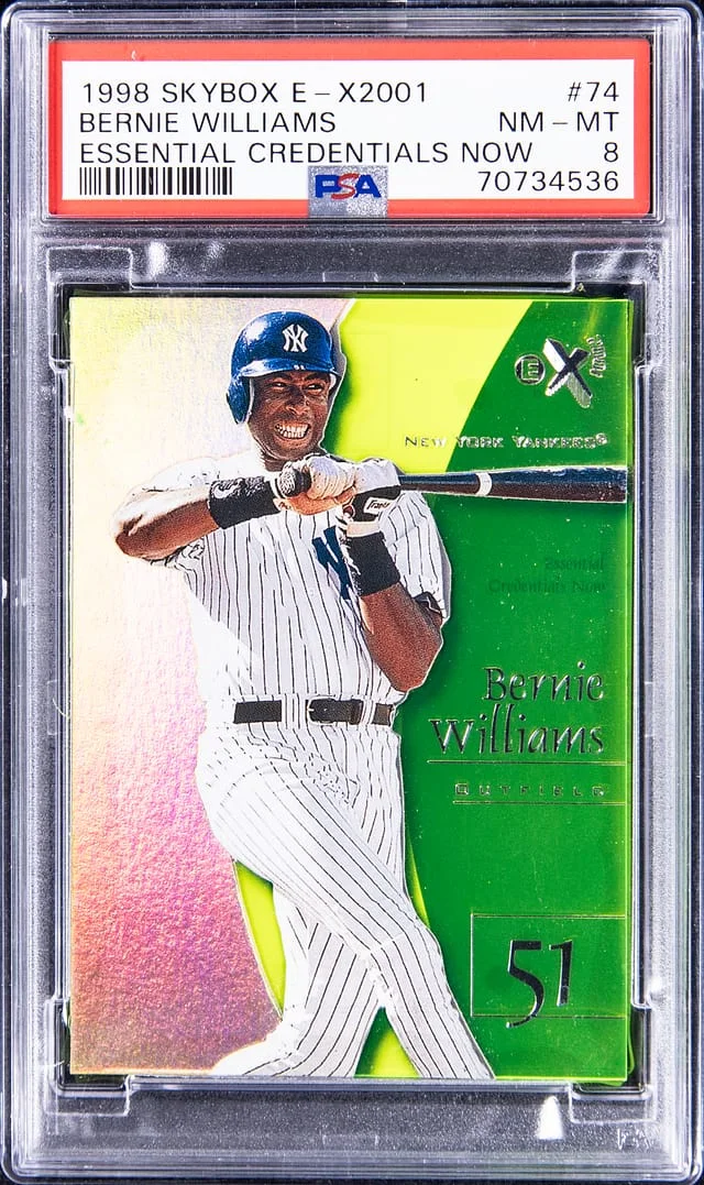 1998 SkyBox E-X Bernie Williams 2001 Essential Credentials Now #74 card image