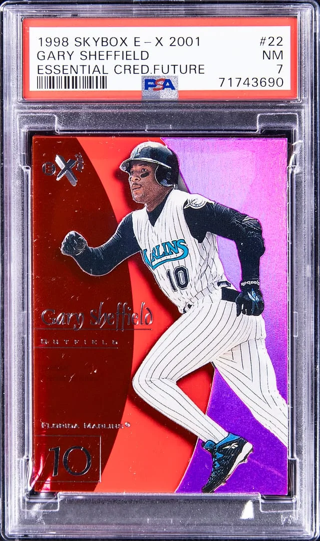 1998 SkyBox E-X Gary Sheffield 2001 Essential Credentials Future #22 card image