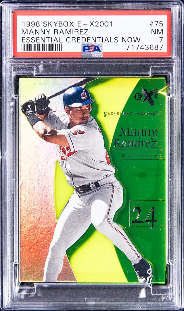 1998 SkyBox E-X Manny Ramirez 2001 Essential Credentials Now #75 card image