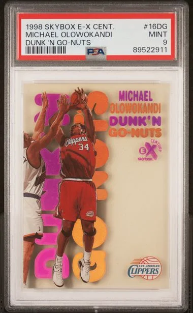 1998 SkyBox E-X Michael Olowokandi Century Dunk 'N Go-Nuts #16DG card image