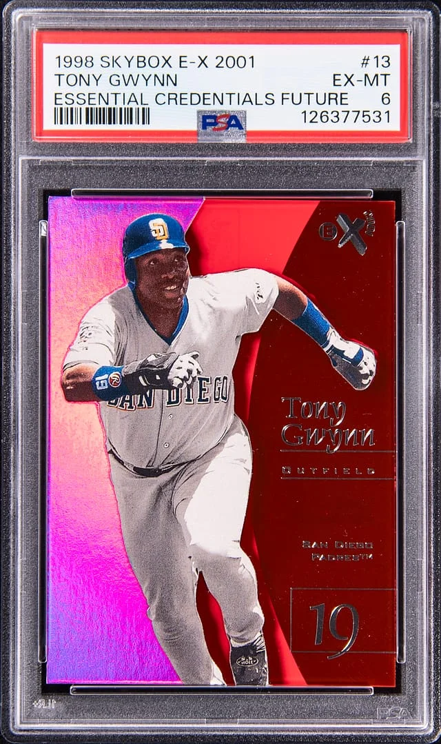 1998 SkyBox E-X Tony Gwynn 2001 Essential Credentials Future #13 card image
