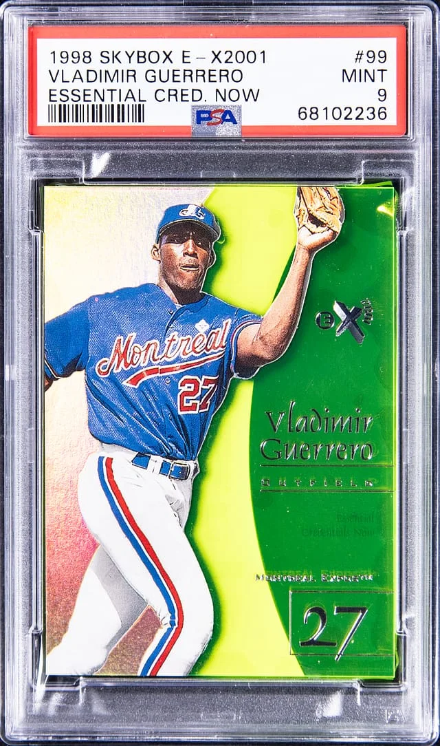 1998 SkyBox E-X Vladimir Guerrero 2001 Essential Credentials Now #99 card image