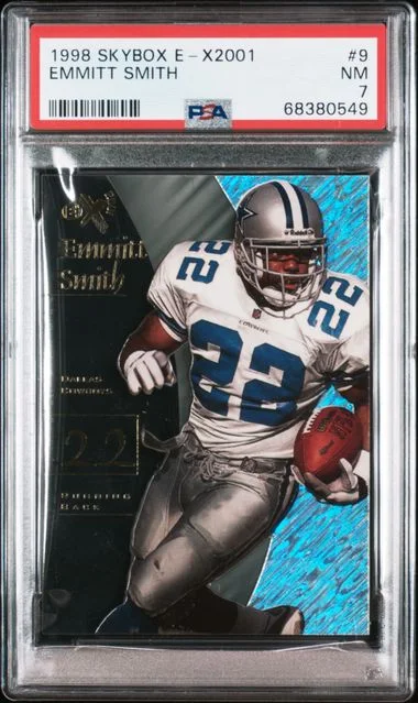 1998 SkyBox Emmitt Smith E-X2001 #9 card image