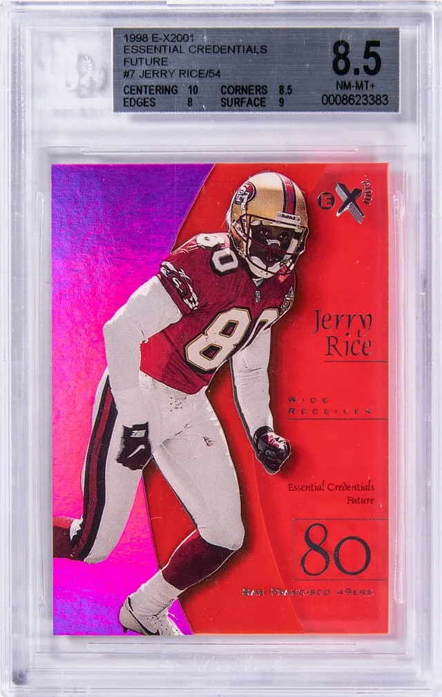1998 SkyBox Jerry Rice E-X2001 Essential Credentials Future #7 card image