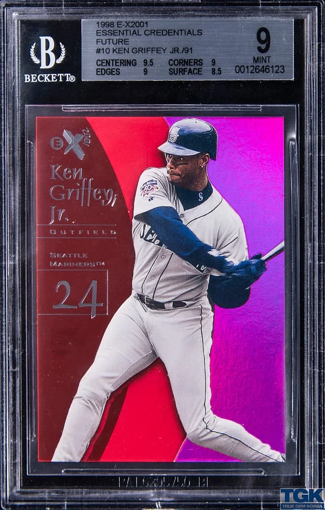 1998 SkyBox Ken Griffey Jr. E-X2001 Essential Credentials Future #10 card image