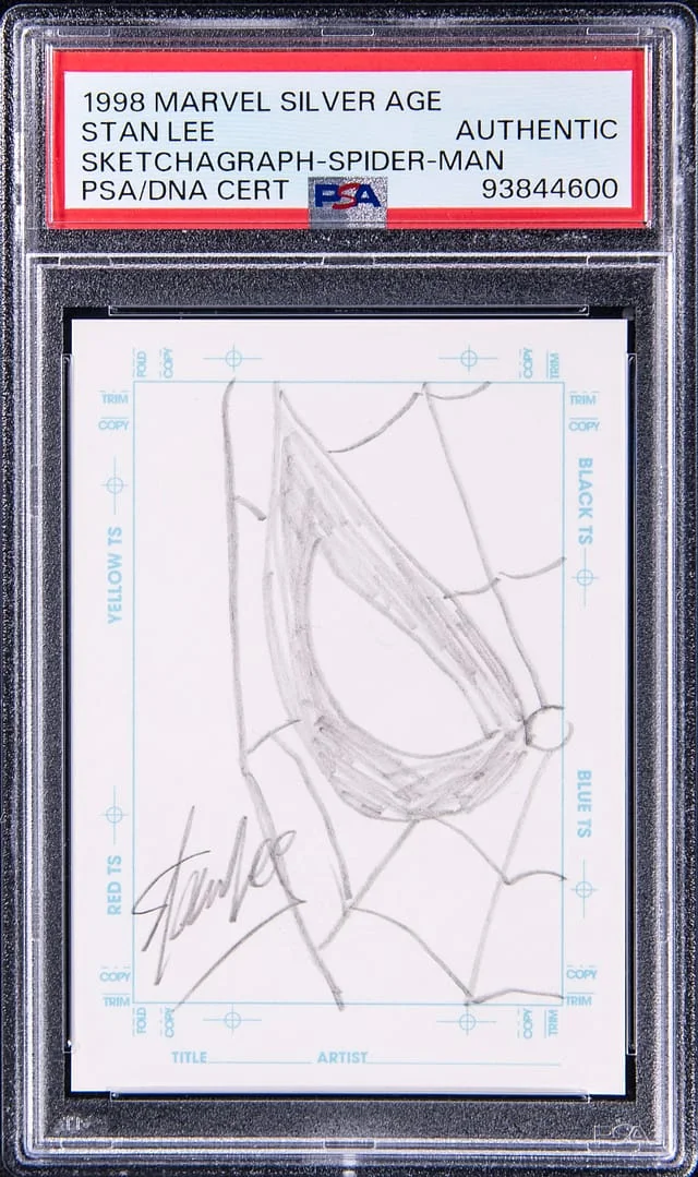 1998 SkyBox Marvel Silver Age Sketchagraph Spider-Man Stan Lee #no-number card image