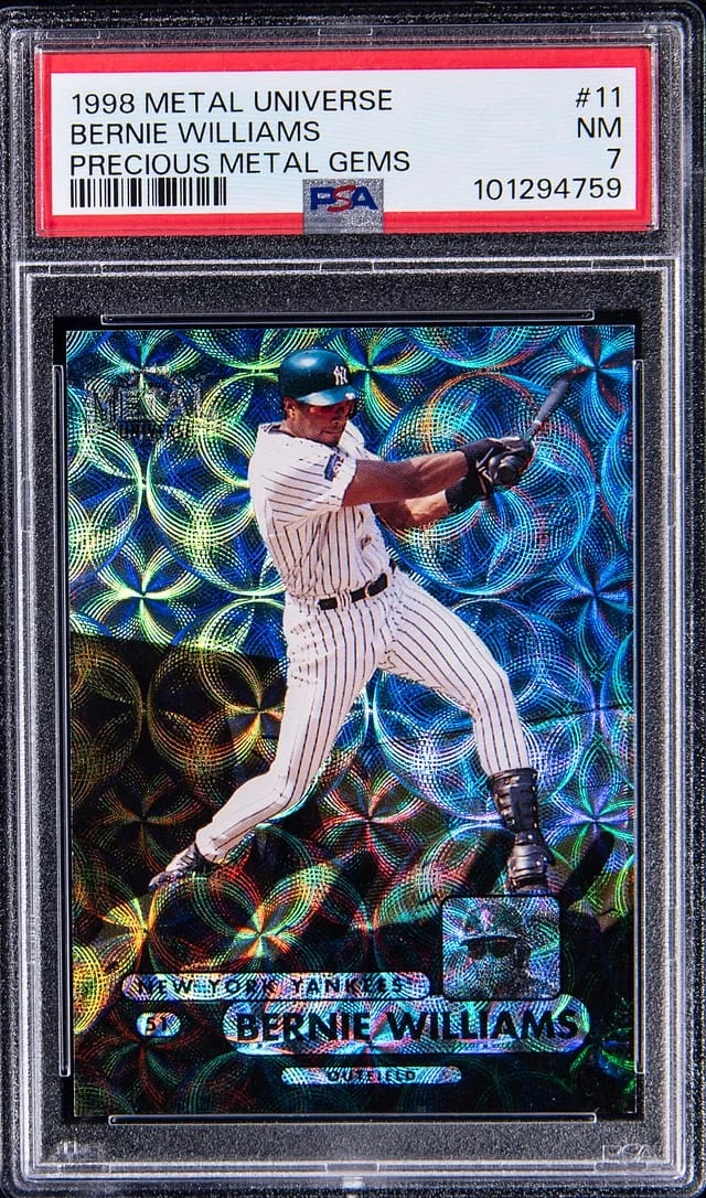 1998 SkyBox Metal Universe Bernie Williams Precious Metal Gems (PMG) #11 card image