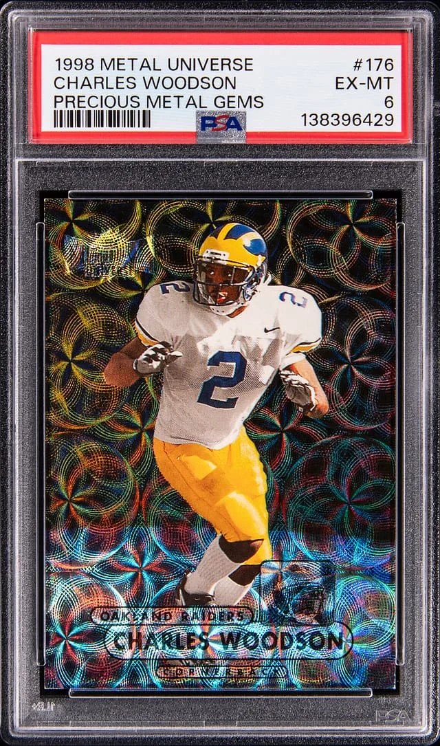 1998 SkyBox Metal Universe Charles Woodson Precious Metal Gems (PMG) #176 card image