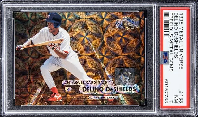 1998 SkyBox Metal Universe Delino DeShields Precious Metal Gems (PMG) #138 card image