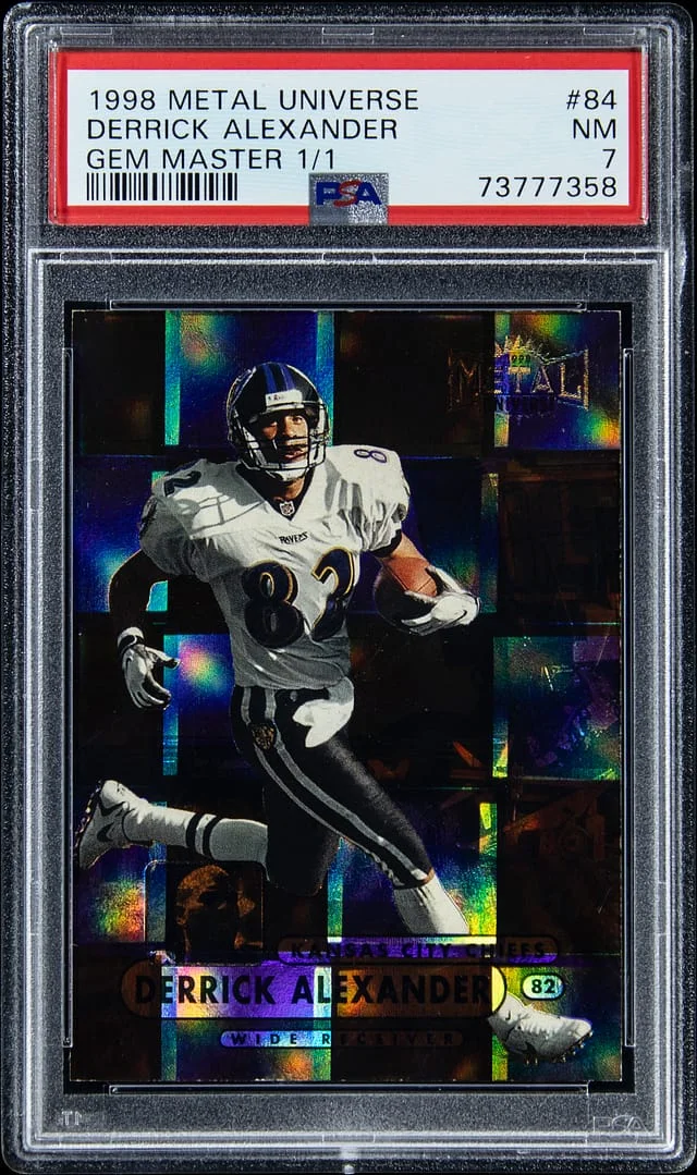 1998 SkyBox Metal Universe Derrick Alexander Gem Masters #84 card image