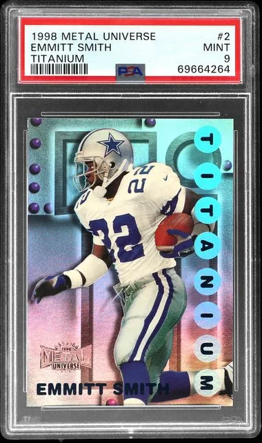 1998 SkyBox Metal Universe Emmitt Smith Titanium #2 card image