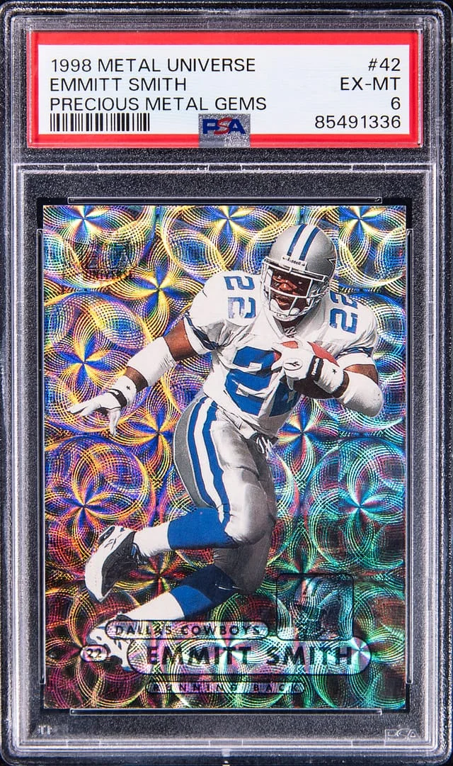 1998 SkyBox Metal Universe Emmitt Smith Precious Metal Gems (PMG) #42 card image
