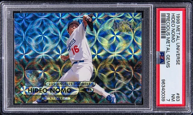 1998 SkyBox Metal Universe Hideo Nomo Precious Metal Gems #83 card image