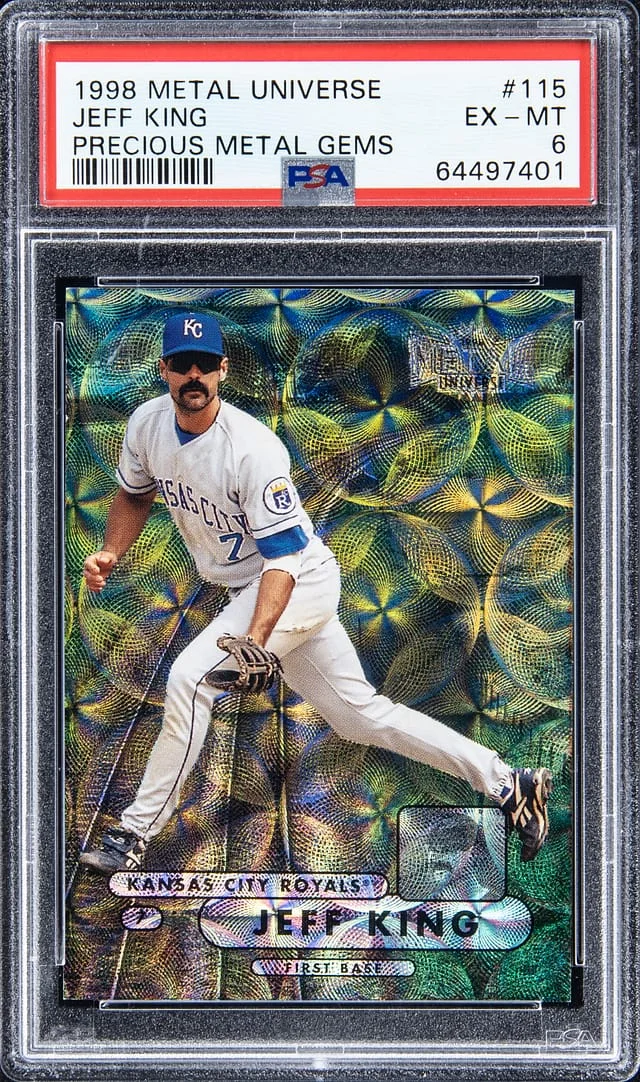 1998 SkyBox Metal Universe Jeff King Precious Metal Gems (PMG) #115 card image
