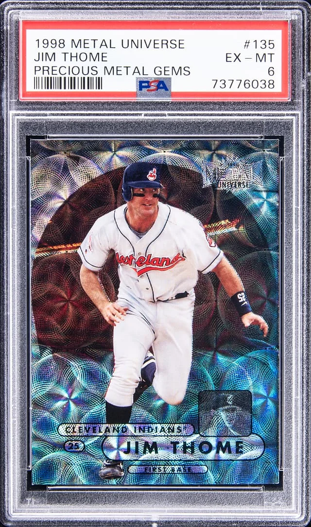 1998 SkyBox Metal Universe Jim Thome Precious Metal Gems (PMG) #135 card image