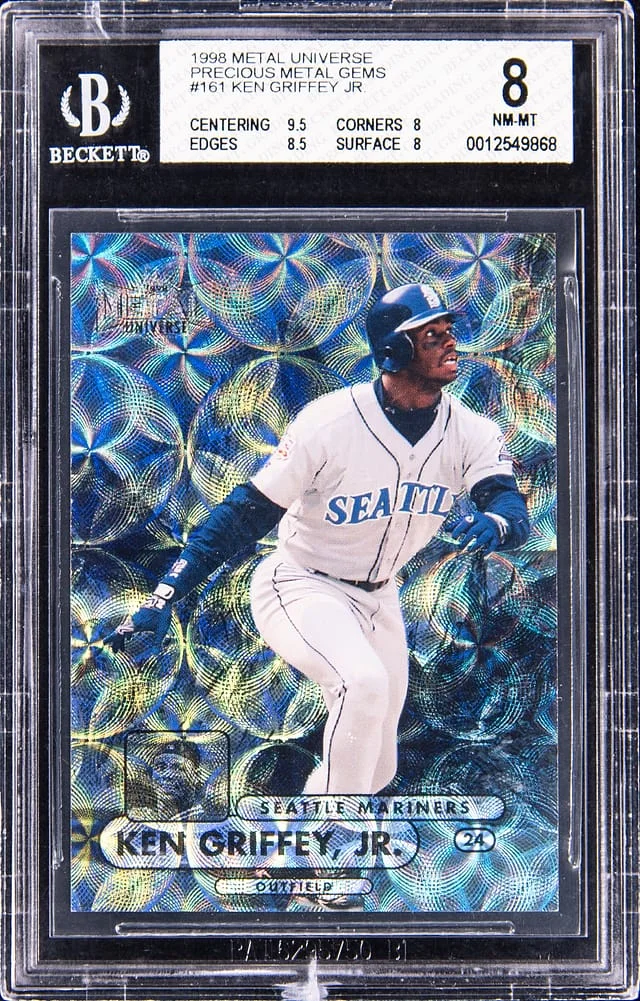 1998 SkyBox Metal Universe Ken Griffey Jr. Precious Metal Gems (PMG) #161 card image