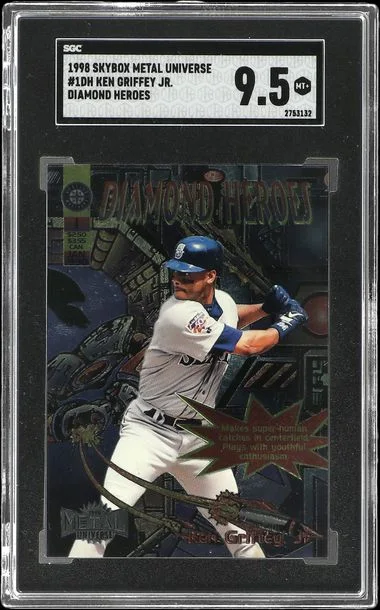 1998 SkyBox Metal Universe Ken Griffey Jr. Diamond Heros #1DH card image
