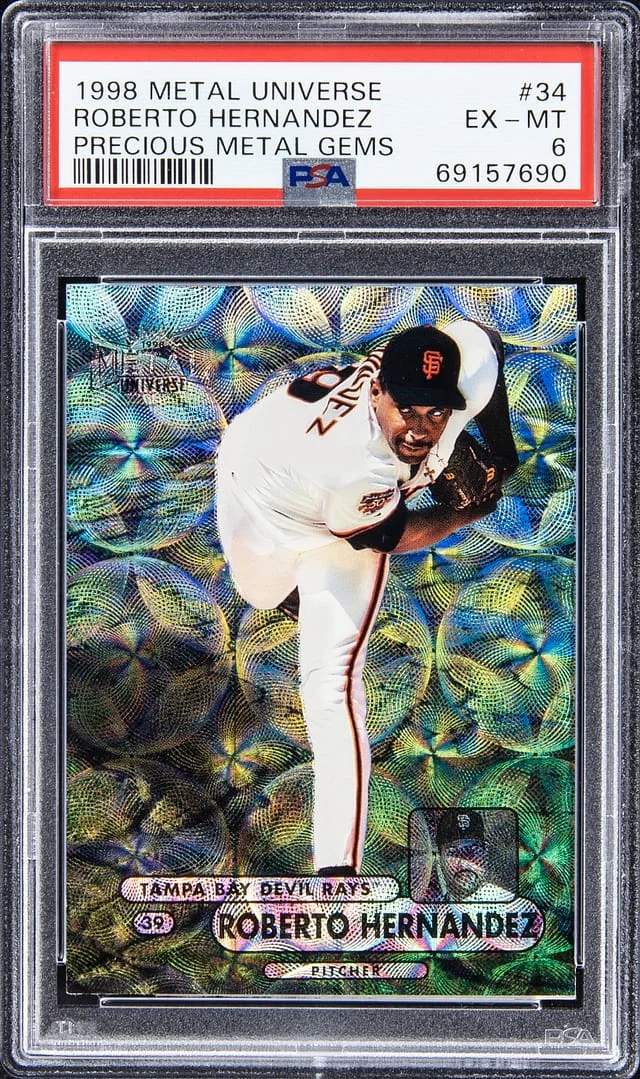 1998 SkyBox Metal Universe Roberto Hernandez Precious Metal Gems (PMG) #34 card image