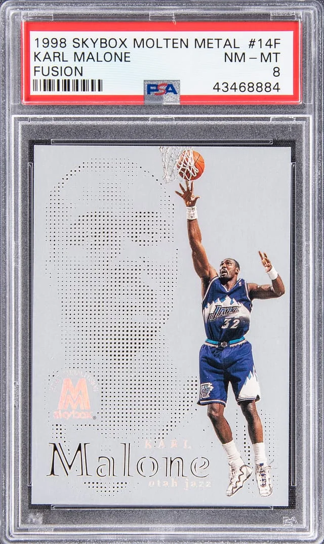 1998 SkyBox Molten Metal Karl Malone Fusion #14F card image