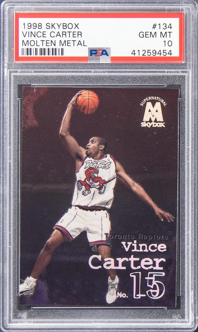 1998 SkyBox Molten Metal Vince Carter #134 card image