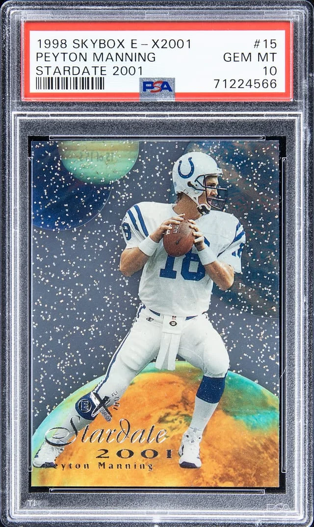 1998 SkyBox Peyton Manning E-X2001 Stardate 2001 #15 card image