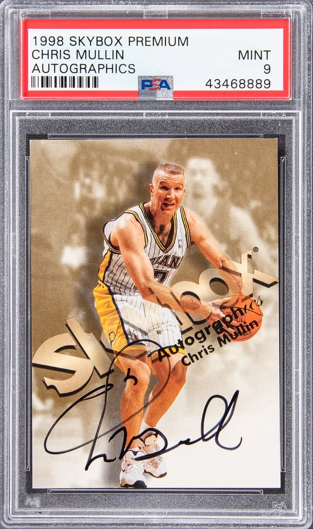 1998 SkyBox Premium Autographics Chris Mullin #no-number card image