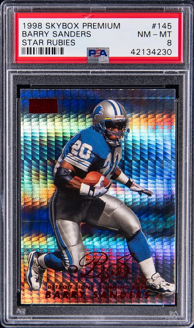 1998 SkyBox Premium Barry Sanders Star Rubies #145 card image