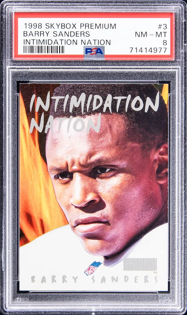 1998 SkyBox Premium Barry Sanders Intimidation Nation #3 card image