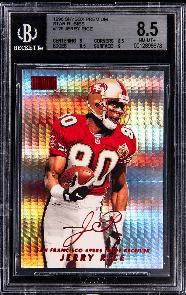 1998 SkyBox Premium Jerry Rice Star Rubies #125 card image