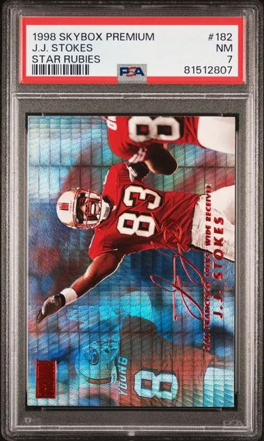 1998 SkyBox Premium J.J. Stokes Star Rubies #182 card image