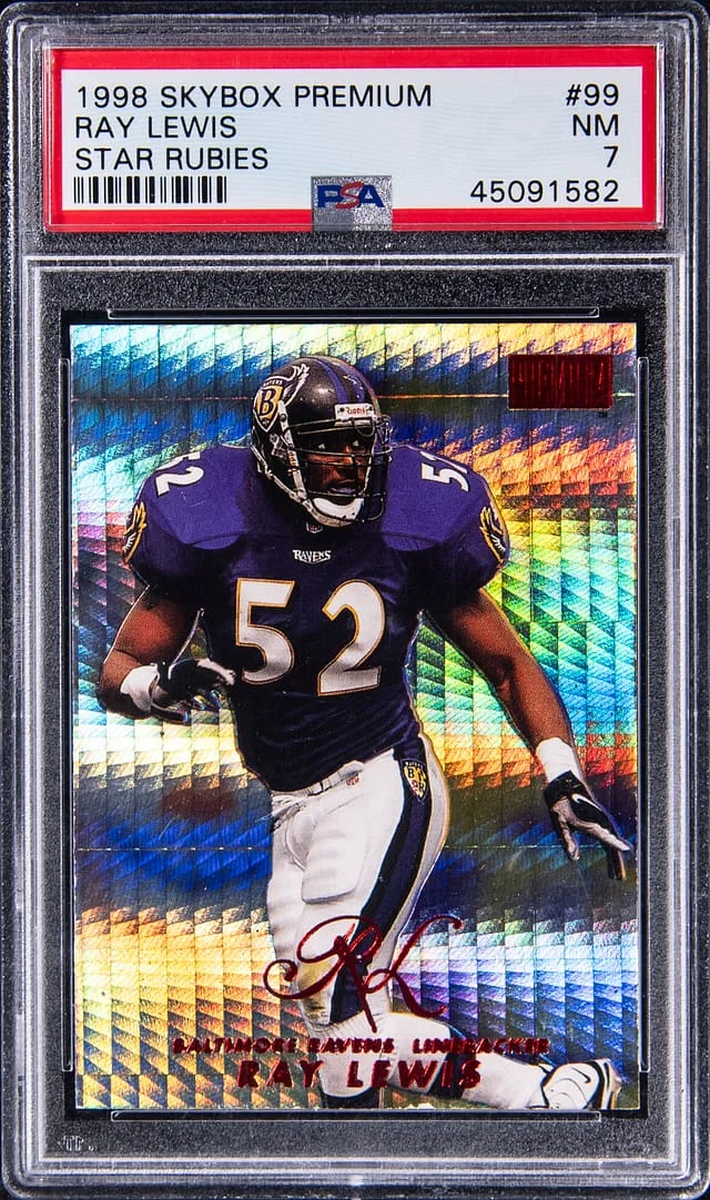 1998 SkyBox Premium Ray Lewis Star Rubies #99 card image