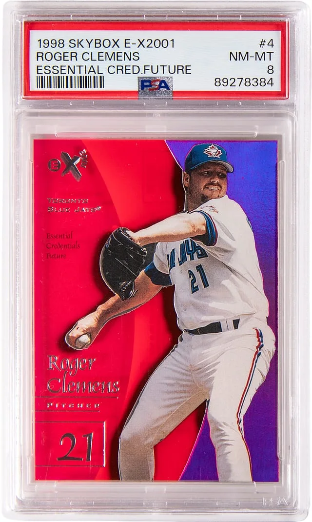 1998 SkyBox Roger Clemens E-X2001 Essential Credentials Future #4 card image