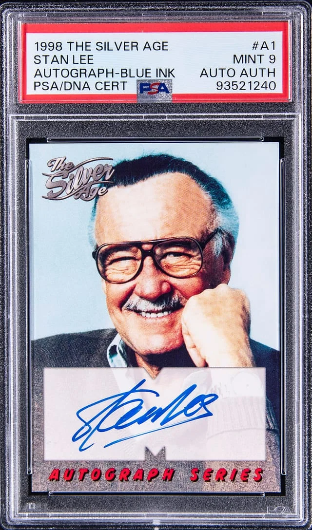 1998 SkyBox Stan Lee The Silver Age Autograph, Blue Ink #A1 card image