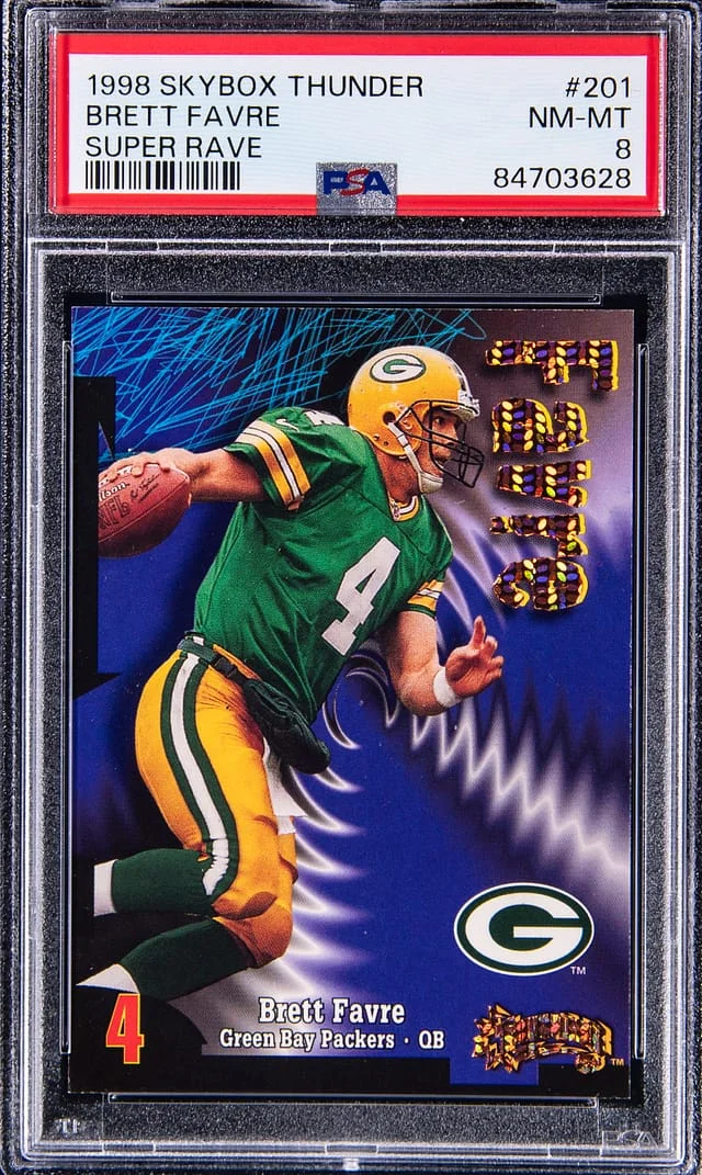 1998 SkyBox Thunder Brett Favre Super Rave #201 card image