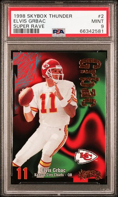 1998 SkyBox Thunder Elvis Grbac Super Rave #2 card image