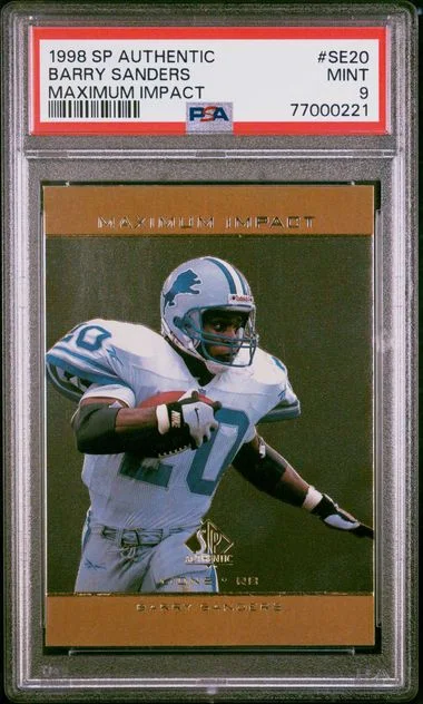 1998 SP Authentic Barry Sanders Maximum Impact #Se20 card image