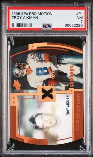 1998 SPx Troy Aikman Pro Motion #P1 card image