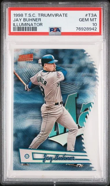 1998 Stadium Club Jay Buhner Triumvirate #T3A card image