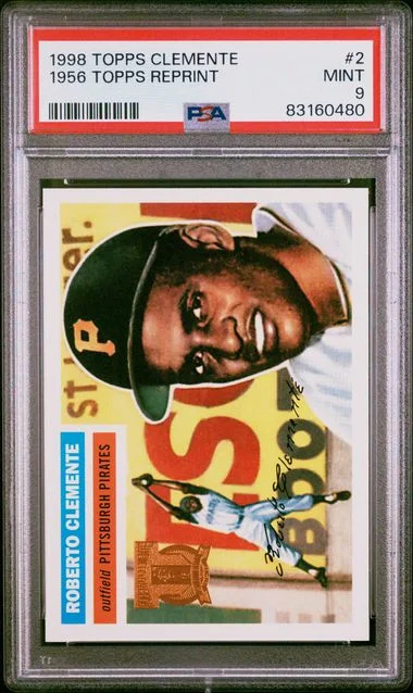 1998 Topps 1956 Topps Reprint Clemente #2 card image