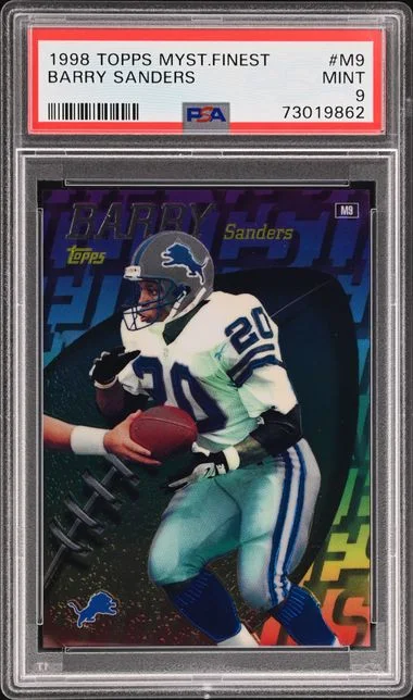 1998 Topps Barry Sanders Mystery Finest #M9 card image