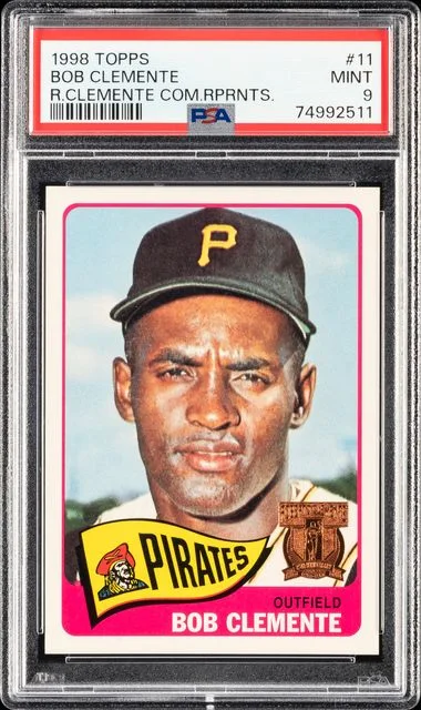 1998 Topps Bob Clemente 1965 Topps Reprint #11 card image