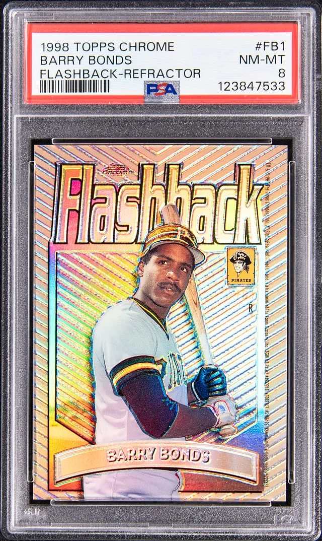1998 Topps Chrome Barry Bonds Flashback Refractor #FB1 card image