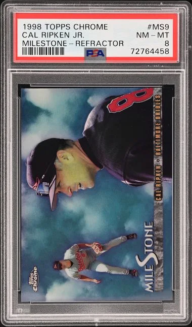 1998 Topps Chrome Cal Ripken Jr. Milestone Refractor #MS9 card image