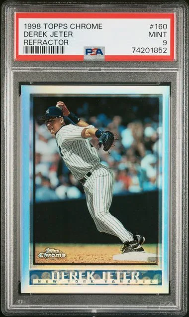 1998 Topps Chrome Derek Jeter Refractor #160 card image