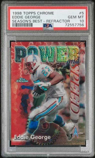 1998 Topps Chrome Eddie George Season's Best Refractor #5 card image